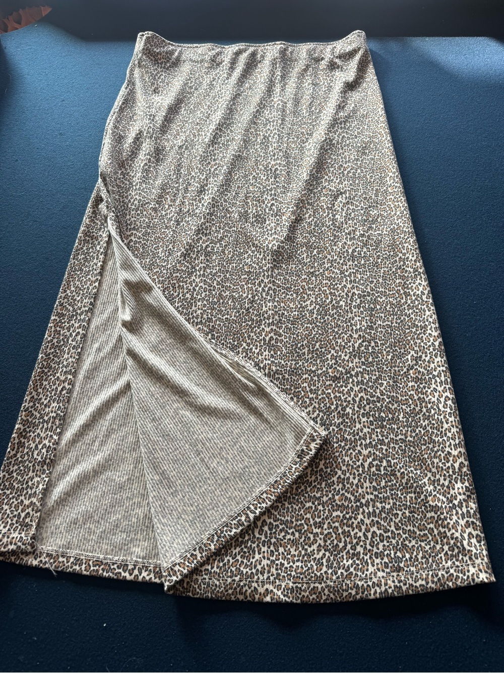 American Eagle Outfitters Leopard Print Midi Skirt - Brown/Tan fully lined